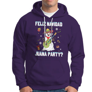 Christmas in Mexico Hoodie Feliz Navidad Juana Party Snowman Dancing TS09 Purple Printyourwear