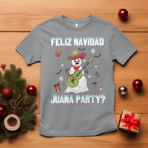 Christmas in Mexico T Shirt Feliz Navidad Juana Party Snowman Dancing TS09 Sport Gray Printyourwear