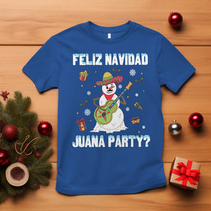 Christmas in Mexico T Shirt Feliz Navidad Juana Party Snowman Dancing TS09 Royal Blue Printyourwear