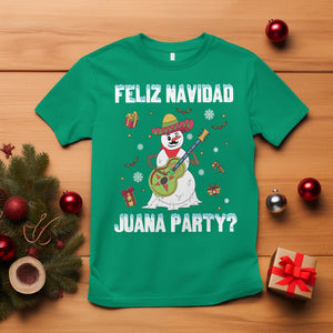 Christmas in Mexico T Shirt Feliz Navidad Juana Party Snowman Dancing TS09 Irish Green Printyourwear