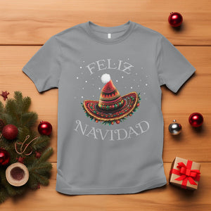 Christmas in Mexico T Shirt Feliz Navidad Santa Hat Sombrero TS09 Sport Gray Printyourwear