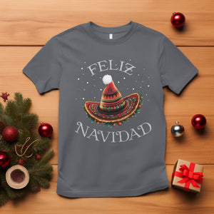 Christmas in Mexico T Shirt Feliz Navidad Santa Hat Sombrero TS09 Charcoal Printyourwear