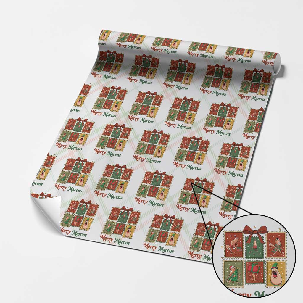 Christmas Marcus The Worm Meme Wrapping Paper Roll Funny Merry Marcus Gift TS12 Christmas Plaid Print Your Wear