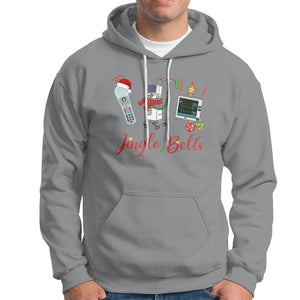 Christmas Nurse Jingle Bells Telemetry Respiratory Therapist Hoodie TS09 Sport Gray Printyourwear