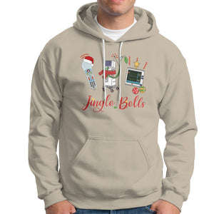 Christmas Nurse Jingle Bells Telemetry Respiratory Therapist Hoodie TS09 Sand Printyourwear