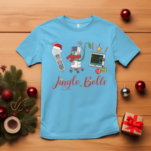 Christmas Nurse Jingle Bells Telemetry Respiratory Therapist T Shirt TS09 Sky Printyourwear