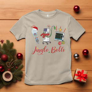 Christmas Nurse Jingle Bells Telemetry Respiratory Therapist T Shirt TS09 Sand Printyourwear