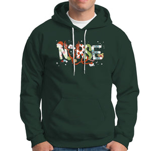 Christmas Nurse Xmas Stethoscope Reindeer Hat Hoodie TS09 Dark Forest Green Printyourwear