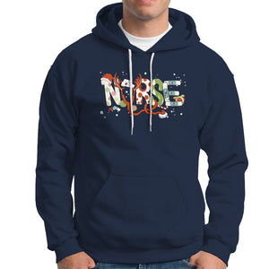 Christmas Nurse Xmas Stethoscope Reindeer Hat Hoodie TS09 Navy Printyourwear