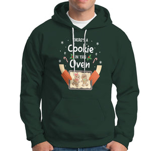 Christmas Pregnancy Gingerbread Baby Cookie In This Oven Hoodie TS09 Dark Forest Green Printyourwear