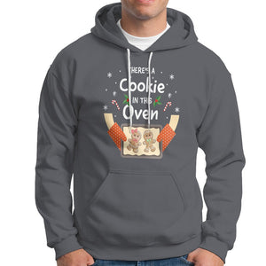 Christmas Pregnancy Gingerbread Baby Cookie In This Oven Hoodie TS09 Charcoal Printyourwear