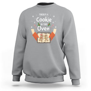 Christmas Pregnancy Gingerbread Baby Cookie In This Oven Sweatshirt TS09 Sport Gray Printyourwear