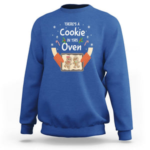 Christmas Pregnancy Gingerbread Baby Cookie In This Oven Sweatshirt TS09 Royal Blue Printyourwear