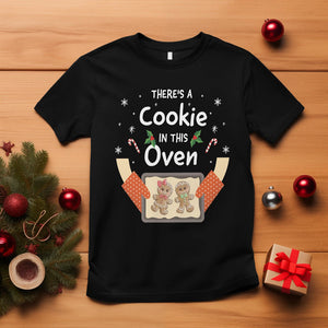 Christmas Pregnancy Gingerbread Baby Cookie In This Oven T Shirt TS09 Black Printyourwear