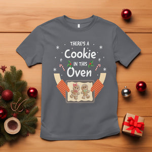 Christmas Pregnancy Gingerbread Baby Cookie In This Oven T Shirt TS09 Charcoal Printyourwear