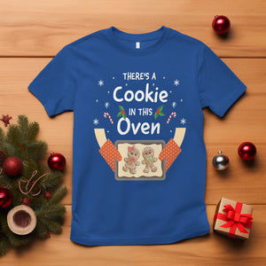 Christmas Pregnancy Gingerbread Baby Cookie In This Oven T Shirt TS09 Royal Blue Printyourwear