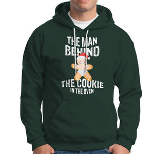 Christmas Pregnancy The Man Behind The Cookie In The Oven Gingerbread Baby Hoodie TS09 Dark Forest Green Printyourwear