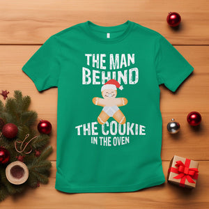 Christmas Pregnancy The Man Behind The Cookie In The Oven Gingerbread Baby T Shirt TS09 Irish Green Printyourwear