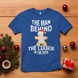 Christmas Pregnancy The Man Behind The Cookie In The Oven Gingerbread Baby T Shirt TS09 Royal Blue Printyourwear