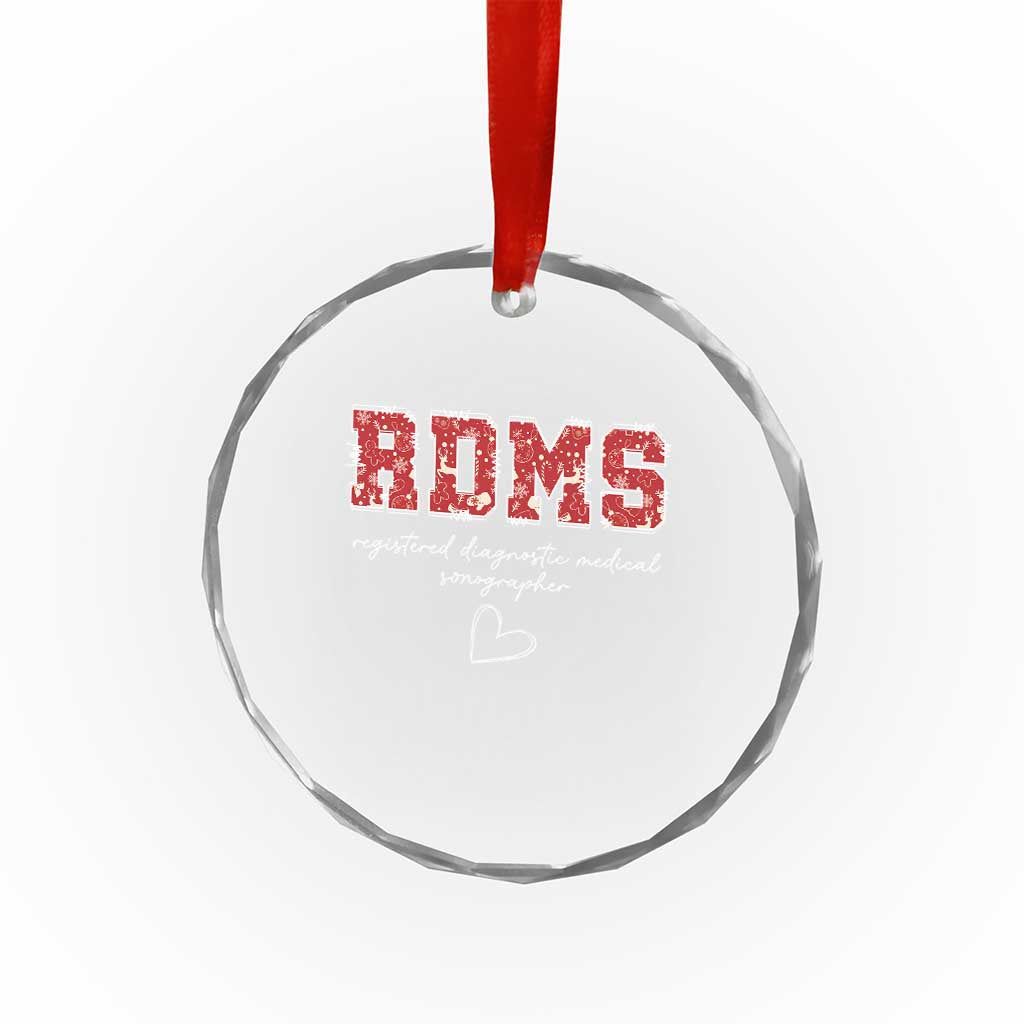 Christmas Sonographer Crystal Glass Ornament RDMS Ultrasound Tech Technologist Gift TS10 Print Your Wear
