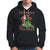 Christmas Sport Hoodie Santa Reindeer Play American Football TS09 Black Printyourwear