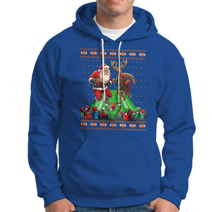 Christmas Sport Hoodie Santa Reindeer Play American Football TS09 Royal Blue Printyourwear