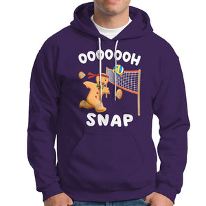 Christmas Sport Hoodie Volleyball Player Gingerbread Man Blocker Oh Snap TS09 Purple Printyourwear