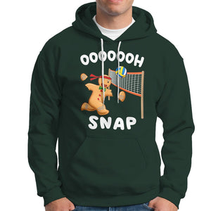 Christmas Sport Hoodie Volleyball Player Gingerbread Man Blocker Oh Snap TS09 Dark Forest Green Printyourwear