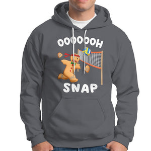 Christmas Sport Hoodie Volleyball Player Gingerbread Man Blocker Oh Snap TS09 Charcoal Printyourwear