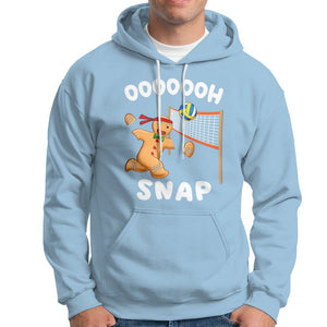 Christmas Sport Hoodie Volleyball Player Gingerbread Man Blocker Oh Snap TS09 Light Blue Printyourwear