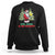 Christmas Sport Sweatshirt Eat Dink Be Merry Santa Claus Pickleball TS09 Black Printyourwear