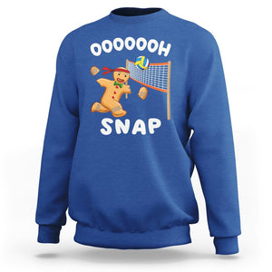 Christmas Sport Sweatshirt Volleyball Player Gingerbread Man Blocker Oh Snap TS09 Royal Blue Printyourwear