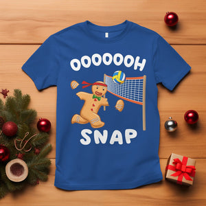 Christmas Sport T Shirt Volleyball Player Gingerbread Man Blocker Oh Snap TS09 Royal Blue Printyourwear