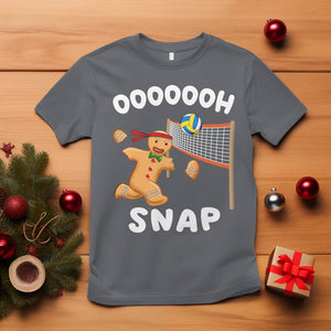 Christmas Sport T Shirt Volleyball Player Gingerbread Man Blocker Oh Snap TS09 Charcoal Printyourwear