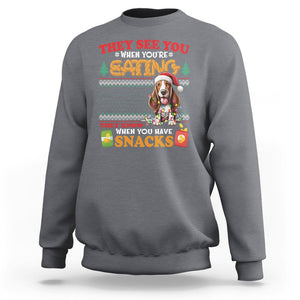 Christmas Sweatshirt Basset Hound See You're Eating Dog Lover TS09 Charcoal Printyourwear