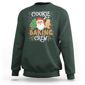 Christmas Sweatshirt Cookie Baking Crew Santa Xmas Tree Gingerbread TS09 Dark Forest Green Printyourwear