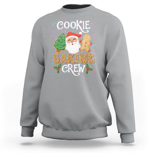 Christmas Sweatshirt Cookie Baking Crew Santa Xmas Tree Gingerbread TS09 Sport Gray Printyourwear