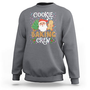 Christmas Sweatshirt Cookie Baking Crew Santa Xmas Tree Gingerbread TS09 Charcoal Printyourwear