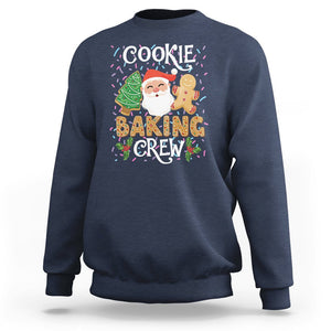 Christmas Sweatshirt Cookie Baking Crew Santa Xmas Tree Gingerbread TS09 Navy Printyourwear