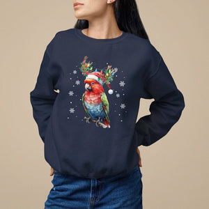 Christmas Sweatshirt Cute Parot Reindeer Santa Hat TS09 Printyourwear