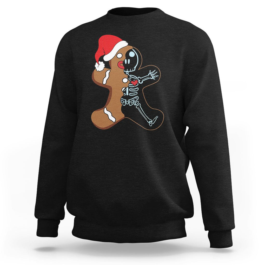 Christmas Sweatshirt Gingerbread Skeleton X-Ray Tech Nurse TS09 Military Green Printyourwear