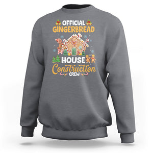 Christmas Sweatshirt Official Gingerbread House Construction Crew Decorating TS09 Charcoal Printyourwear