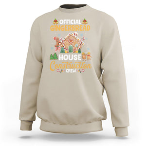 Christmas Sweatshirt Official Gingerbread House Construction Crew Decorating TS09 Sand Printyourwear