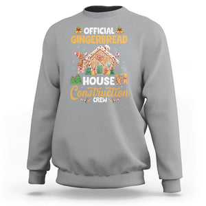 Christmas Sweatshirt Official Gingerbread House Construction Crew Decorating TS09 Sport Gray Printyourwear