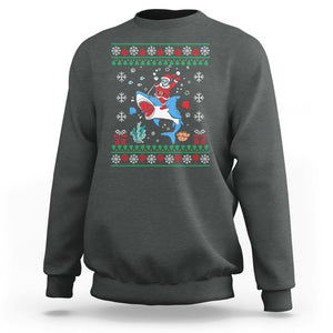 Christmas Sweatshirt Santa Riding Shark Diver Ocean Xmas Holiday TS09 Printyourwear