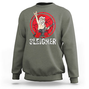 Christmas Sweatshirt Sleigher Santa Heavy Mental Music TS09 Printyourwear