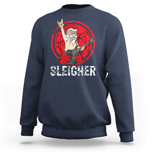 Christmas Sweatshirt Sleigher Santa Heavy Mental Music TS09 Printyourwear