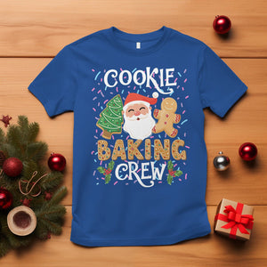 Christmas T Shirt Cookie Baking Crew Santa Xmas Tree Gingerbread TS09 Royal Blue Printyourwear