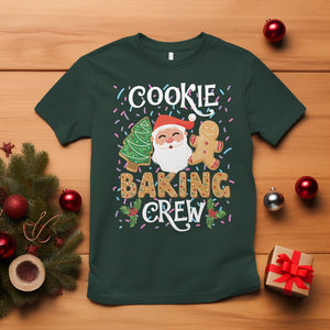 Christmas T Shirt Cookie Baking Crew Santa Xmas Tree Gingerbread TS09 Dark Forest Green Printyourwear