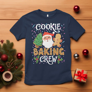 Christmas T Shirt Cookie Baking Crew Santa Xmas Tree Gingerbread TS09 Navy Printyourwear